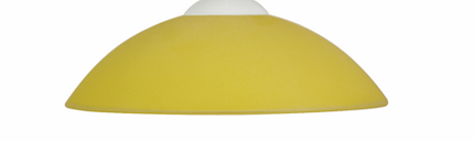 Klosz żółty szklany 28 cm  73-68081
