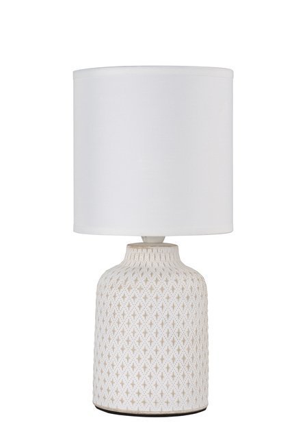 Lampa stołowa biała ceramika nocna Iner Candellux 41-79848