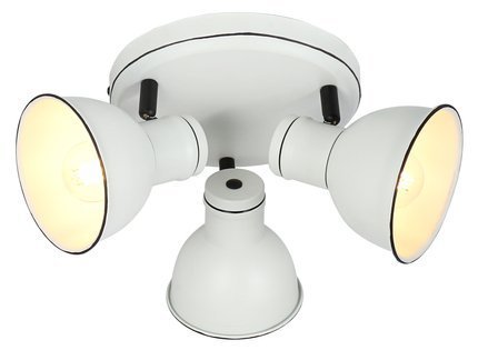 Lampa sufitowa biało-czarna regulowana plafon 3x40W Zumba Candellux 98-72160