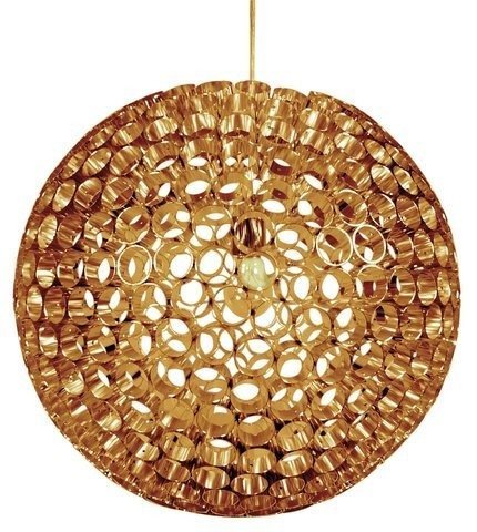 Lampa sufitowa miedziana kula z metalowych rurek E27 Abros Candellux 31-09074