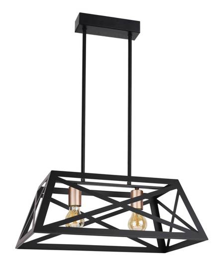 Lampa wisząca czarna metalowa 2x40W E27 Origami 32-78711