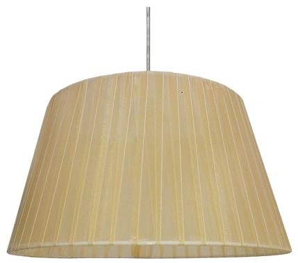 Lampa wisząca złota abażur z organzy E27 60W Tiziano Candellux 31-27108