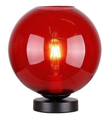 Lampka gabinetowa nocna czerwone szkło 60W E27 Globe Candellux 41-78278