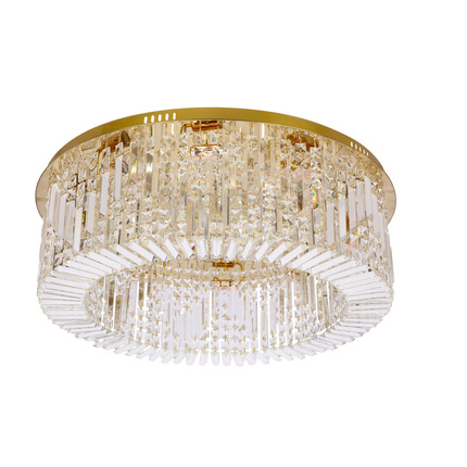 MARANGA lampa sufitowa plafon złoty 10x10W E14 kryształy bezbarwne 18-33345