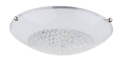 Plafon biały LED z kryształkami Pristina 14-73150